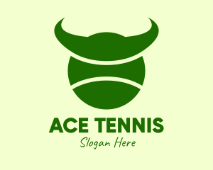 Tennis - Tennis Ball Horns logo design