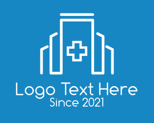 Hospital Worker - Minimalist Medical Center logo design