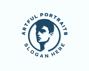 Portrait - Man Portrait Silhouette logo design