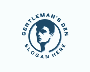 Man Portrait Silhouette logo design