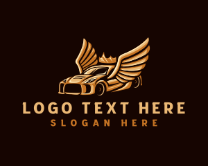 Transportation - Luxury Car Wings logo design