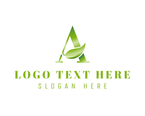 Renewable Energy - Natural Serif Letter A logo design