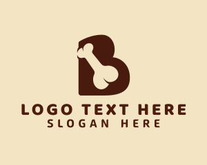Brown - Dog Food Letter B logo design