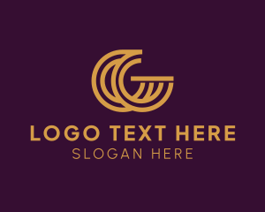 Premium Minimalist Lines Letter CG Logo