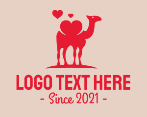 Lovely - Desert Camel Love logo design