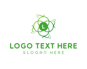 Gradient - Flower Leaf Natural Organic logo design