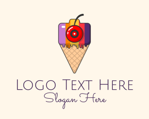 Photography - Colorful Camera Ice Cream logo design