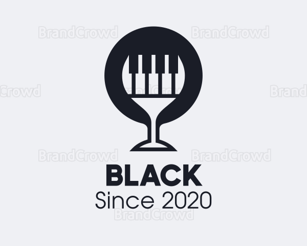 Piano Wine Glass Logo