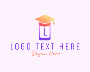 Technology - Mobile Phone Graduation Cap logo design
