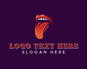 Seduction - Sexy Tongue Stripper logo design