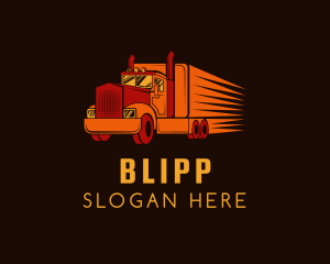 Trailer - Shipping Transportation Logistics Truck logo design