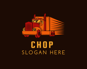 Moving Company - Shipping Transportation Logistics Truck logo design