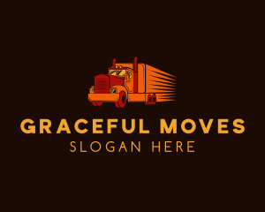 Shipping Transportation Logistics Truck logo design