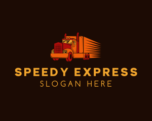 Shipping Transportation Logistics Truck logo design