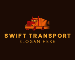 Shipping Transportation Logistics Truck logo design