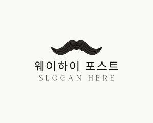 Gentleman Moustache Hair logo design