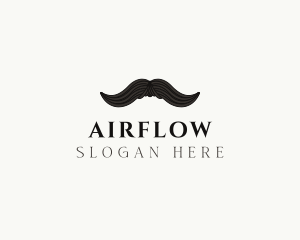 Gentleman Moustache Hair logo design