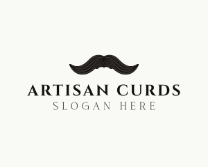 Gentleman Moustache Hair logo design