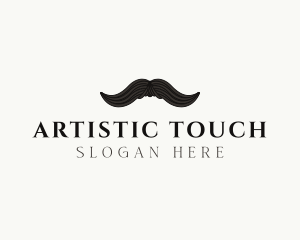 Gentleman Moustache Hair logo design