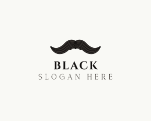 Gentleman Moustache Hair logo design