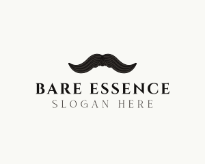 Gentleman Moustache Hair logo design