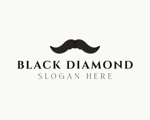 Gentleman Moustache Hair logo design