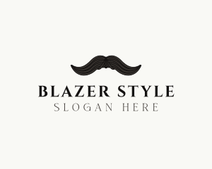 Gentleman Moustache Hair logo design