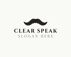 Gentleman Moustache Hair logo design