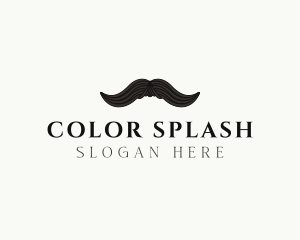 Gentleman Moustache Hair logo design