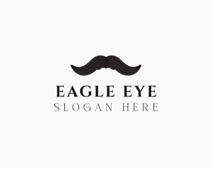 Gentleman Moustache Hair logo design