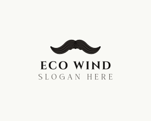 Gentleman Moustache Hair logo design