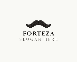 Gentleman Moustache Hair logo design