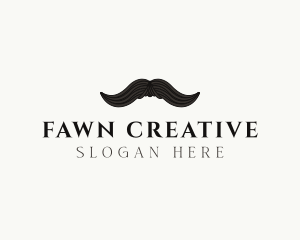 Gentleman Moustache Hair logo design