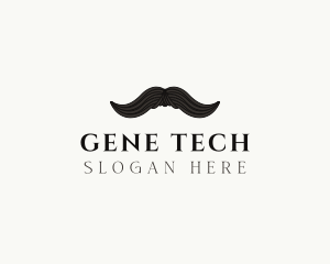 Gentleman Moustache Hair logo design