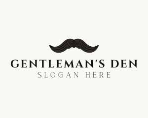 Gentleman Moustache Hair logo design