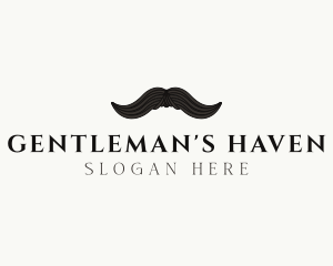 Gentleman Moustache Hair logo design