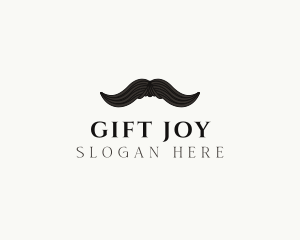 Gentleman Moustache Hair logo design