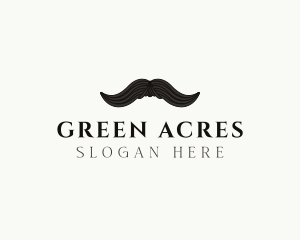 Gentleman Moustache Hair logo design