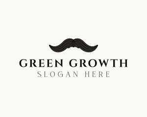 Gentleman Moustache Hair logo design