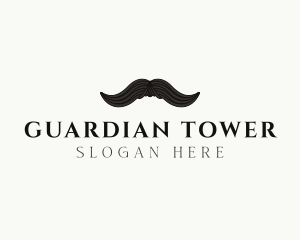 Gentleman Moustache Hair logo design