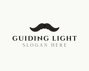 Gentleman Moustache Hair logo design