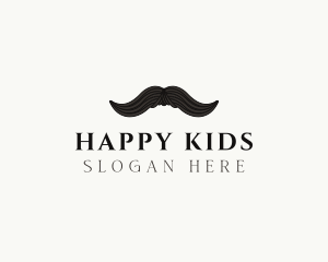 Gentleman Moustache Hair logo design