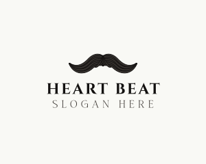 Gentleman Moustache Hair logo design