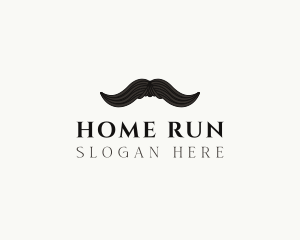 Gentleman Moustache Hair logo design