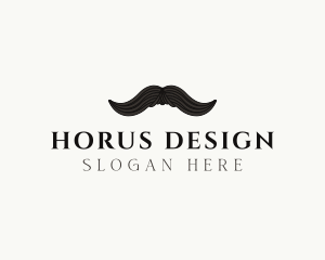 Gentleman Moustache Hair logo design