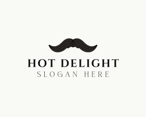 Gentleman Moustache Hair logo design