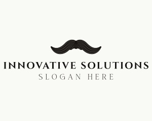 Gentleman Moustache Hair logo design