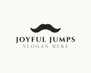 Gentleman Moustache Hair logo design