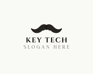 Gentleman Moustache Hair logo design