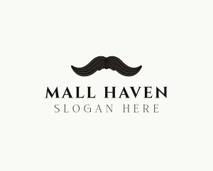 Gentleman Moustache Hair logo design